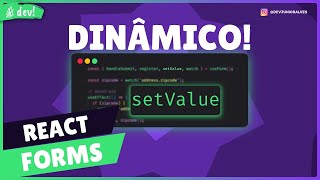 DICA DE FORMULÁRIOS  React Hook Form [upl. by Abeh549]