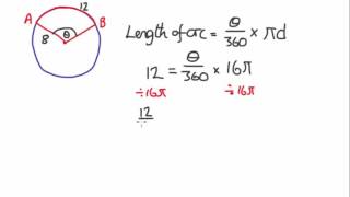 Calculating Sector angle using arc length [upl. by Negem107]