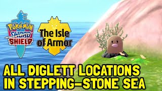 Pokemon Sword amp Shield The Isle Of Armor DLC All Diglett Locations In SteppingStone Sea [upl. by Lleret]