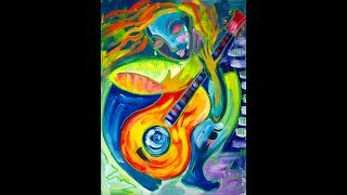 Easy Abstract Figure Paint for Beginners Acrylic Painting 🎸 Tutorial  TheArtSherpa [upl. by Trammel]