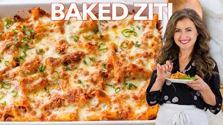 Baked ZITI Recipe  Easy PASTA CASSEROLE [upl. by Oremor]