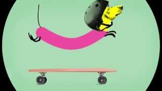 Wiener Dog Riding A Skateboard Animation [upl. by Celik]