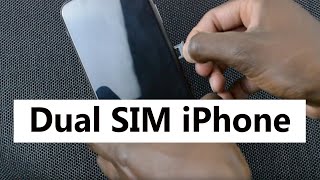 Dual SIM iPhone  How To Insert The 2 Nano SIM Cards [upl. by Acira]