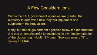 The Federal Acquisition Regulations and Defense Contracting An Overview Part II [upl. by Ballman]