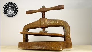 Antique Deadlocked Book Press Restoration  Restoration Videos [upl. by Anerys516]