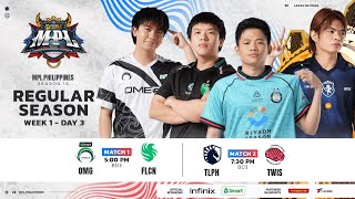 🔴 LIVE  MPL PH S15  FILIPINO  Week 1 Day 3 [upl. by Deeyn]