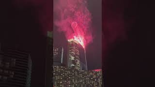 NYE ‘23 fireworks at Aria Las Vegas view from Vdara [upl. by Kimitri]