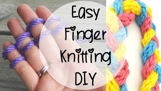 Learn How To Finger Knit Easy And Beginner Friendly [upl. by Notsej]