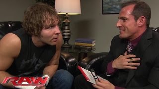 Dean Ambrose undergoes psychological evaluation Raw January 12 2015 [upl. by Nimref230]