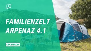 Zelt Arpenaz Family 41  Familienzelt von DECATHLON [upl. by Ioved]