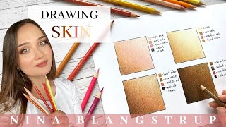 How to Draw Skin with Coloured Pencils  Step by Step Tutorial [upl. by Felicio407]