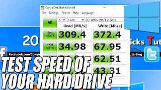 How To Test The Speed Of Your Hard Drive  TEST PERFORMANCE OF YOUR HDD OR SSD [upl. by Lanahtan]