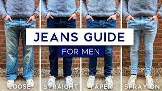 Mens Jeans Fit Guide  The Best Style Jeans For Your Physique [upl. by Rehpotisrhc776]