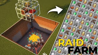 Minecraft SUPER EASY RAID FARM TUTORIAL 120 [upl. by Ylesara556]