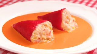 Pimientos Rellenos de Langostinos súper Deliciosos [upl. by Abert]