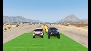 Jeep Wrangler Vs Defender Fire Ramp Gta 5 [upl. by Sergio]