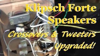 Replacing Crossovers in Klipsch Forte I Speakers using Bob Crites Specifications [upl. by Nanete972]