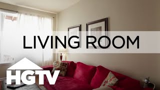 How to Decorate a Living Room for Cheap  HGTV [upl. by Farman]