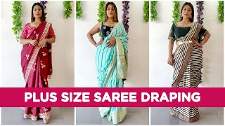 Plus Size Saree Draping Ways  Saree Tips amp Hacks for Plus Size Women [upl. by Eceryt]