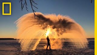 Here’s How Boiling Water Can Turn Into Ice  National Geographic [upl. by Anelhtak]