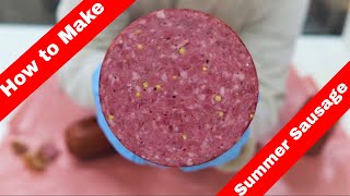 How to make summer sausage at home Recipe Included [upl. by Rramahs80]