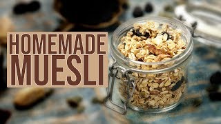 Homemade Muesli  Oats Muesli  Oats amp Nuts Breakfast Mix  How To Make Easy Muesli [upl. by Stoeber]