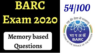 BARC 2020Memory based questions solutionAnswer KeyChemistryQuestions PDF available [upl. by Idac]