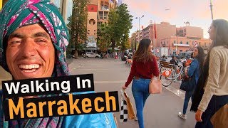 Walking Tour of Modern Marrakech — Morocco Africa Video Walk【4K】🇲🇦 [upl. by Nicholas]