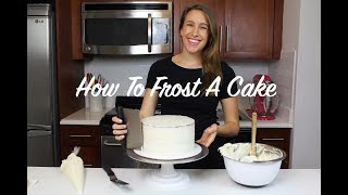 How To Frost A Cake  A Beginners Guide  CHELSWEETS [upl. by Kho]