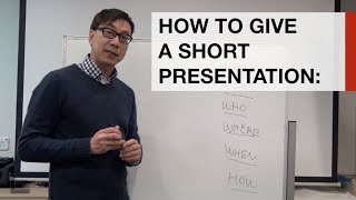 Learn how to give a 3 minute presentation in under 3 minutes [upl. by Lunsford813]