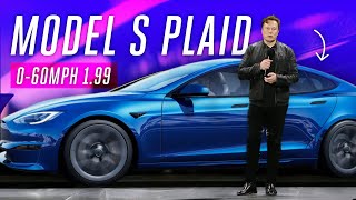 Watch Elon Musk deliver the Tesla Model S Plaid [upl. by Epillihp237]