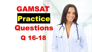 Gamsat Practice Questions Answers  Orange Booklet Q1618 [upl. by Kora]