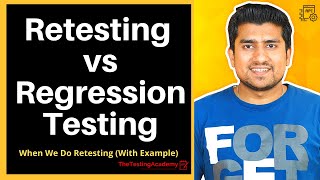 Retesting vs Regression Testing  When We Do Retesting in Software DevelopmentWith Example [upl. by Nodmac]