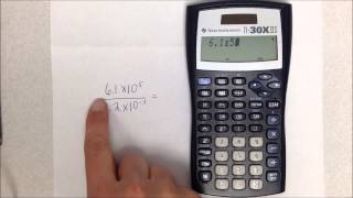 Scientific Notation on the TI30XIIS [upl. by Assecnirp924]