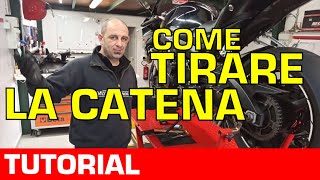 TUTORIAL TENSIONAMENTO CATENA MOTO La guida definitiva [upl. by Arraeis]