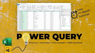 Power Query Tutorial  What is it how to use it amp 4 complete examples  Free download [upl. by Pamelina508]