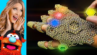 DIY INFINITY GAUNTLET MAGNETIC BALL CREATIONS EXTREMELY SATISFYING [upl. by Lunette904]