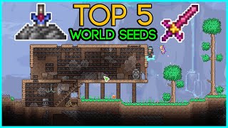 TOP 5 World Seeds in Terraria 1423 [upl. by Lemuela]