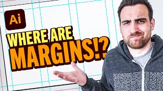 How to CREATE MARGINS amp COLUMNS in Illustrator Tutorial [upl. by Egreog972]