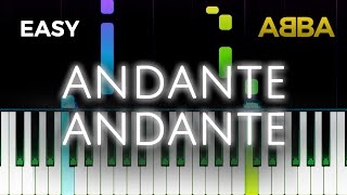 ABBA  Andante Andante  EASY Piano TUTORIAL by Piano Fun Play [upl. by Ennaej]