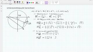 Umkreismittelpunkt berechnen [upl. by Ahsiya192]