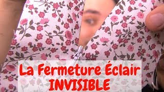 Comment Coudre une Fermeture Éclair INVISIBLE [upl. by Lednahs]