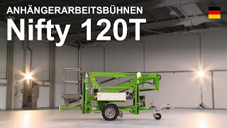 Nifty 120T Produktvideo  Anhängerarbeitsbühnen von Niftylift [upl. by Ayotnahs107]