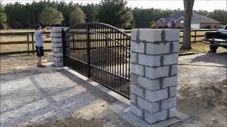 Dual driveway gate installation [upl. by Imas]