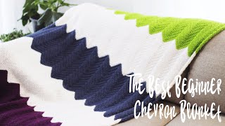 How to crochet the chevron blanket stitch • Best Crochet Chevron Blanket 4 Beginners [upl. by Lupe840]