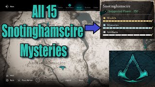 Assassins Creed Valhalla All Snotinghamscire Mysteries Locations guide [upl. by Linnea466]