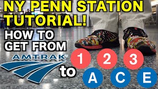 WALKTHROUGH Amtrak to the Subway  New York Penn Station [upl. by Elik703]