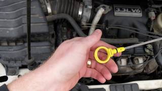 How To Broken dipstick remove and replace 2006 DodgeChrysler CaravanMinivan 33L V6 [upl. by Aliza994]