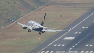 WOW RYANAIR Crosswind Landing at Madeira [upl. by Ramo441]