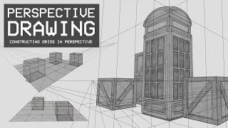 Perspective Drawing 11  How To Construct Grids In Perspective [upl. by Nelaf]